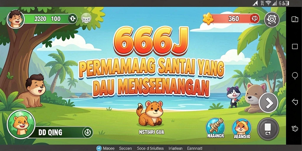 Tampilan gameplay menarik dan penuh warna dari 666J.