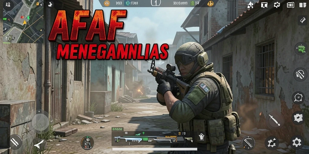 Screenshot gameplay AFAF yang memperlihatkan aksi tembak-menembak yang mendebarkan.