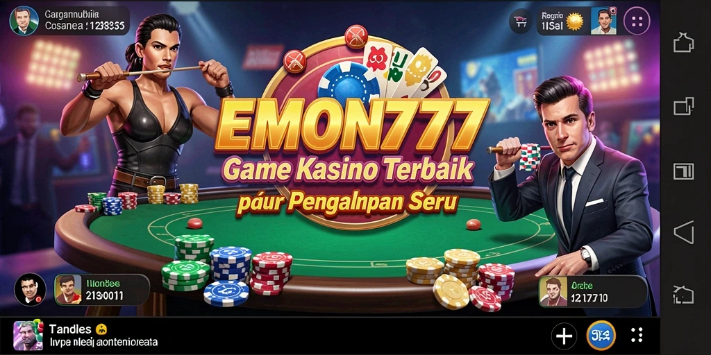 Tampilan gameplay seru dari EMON777 di aplikasi Kasino.