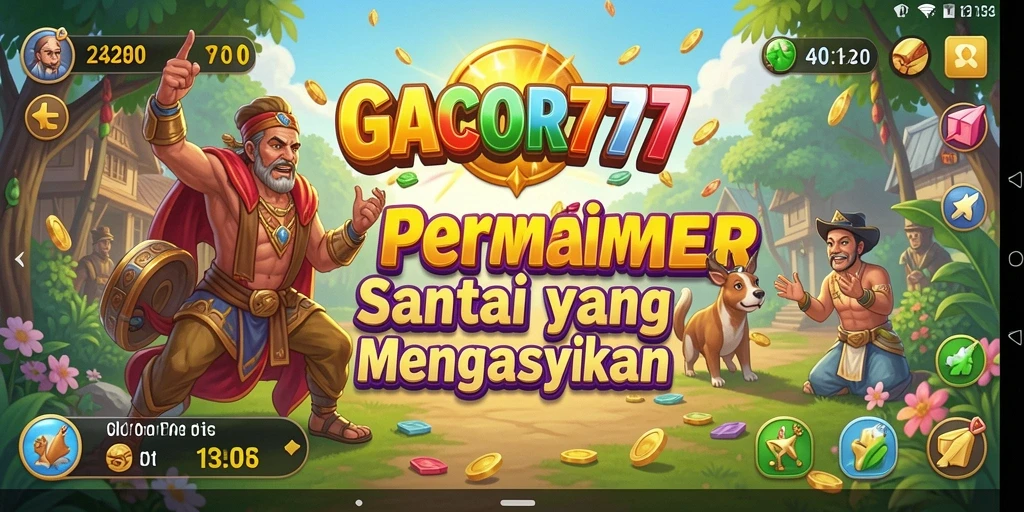 Tampilan gameplay GACOR777 yang menyenangkan dan penuh warna.