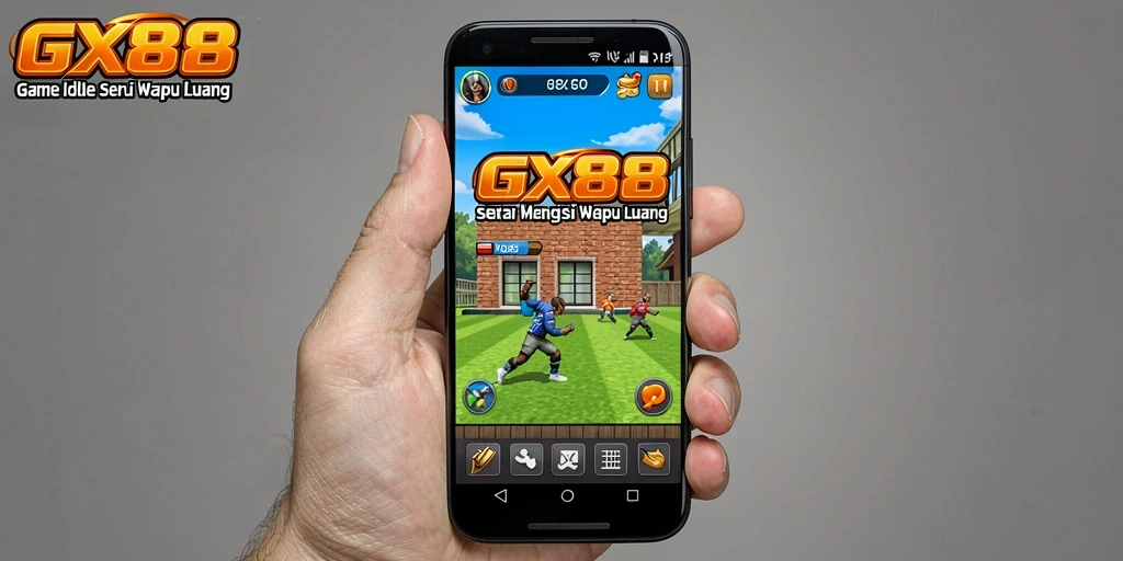 Screenshot gameplay GX88 menampilkan karakter dan fitur unik dalam permainan Idle.