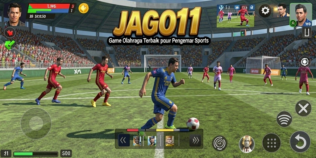 Gameplay JAGO11 yang menampilkan pertarungan seru antar tim.