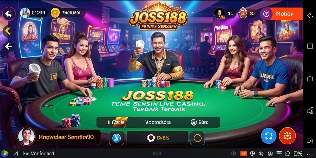 Tampilan interaktif dari permainan Live Casino di JOSS188.