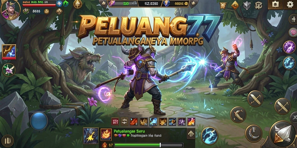 Tampilan gameplay PELUANG77 yang mengasyikkan dalam dunia MMORPG.