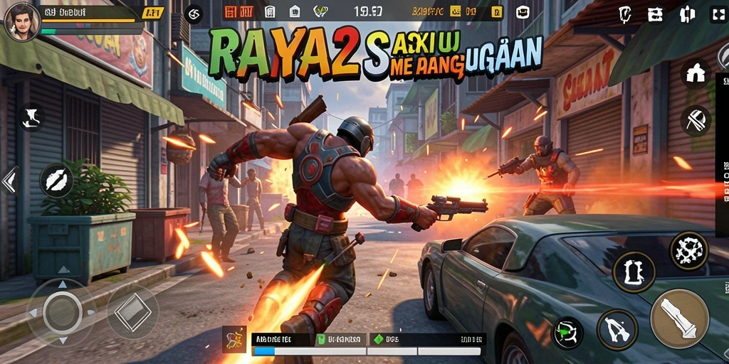 Tampilan gameplay seru dan mendebarkan dari RAYA22.