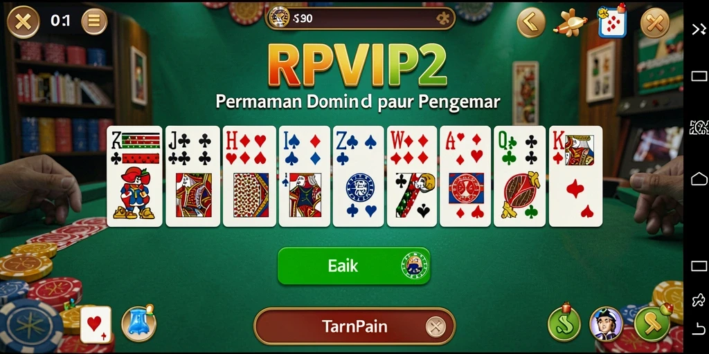 Screenshot RPVIP2 menampilkan pemain yang sedang asyik bermain Domino.