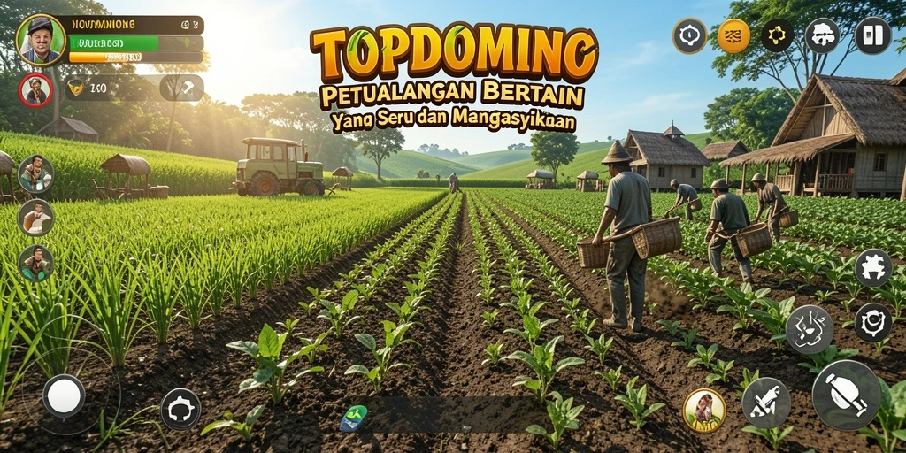 Tangkapan layar menunjukkan gameplay seru dan interaktif di TOPDOMINO.