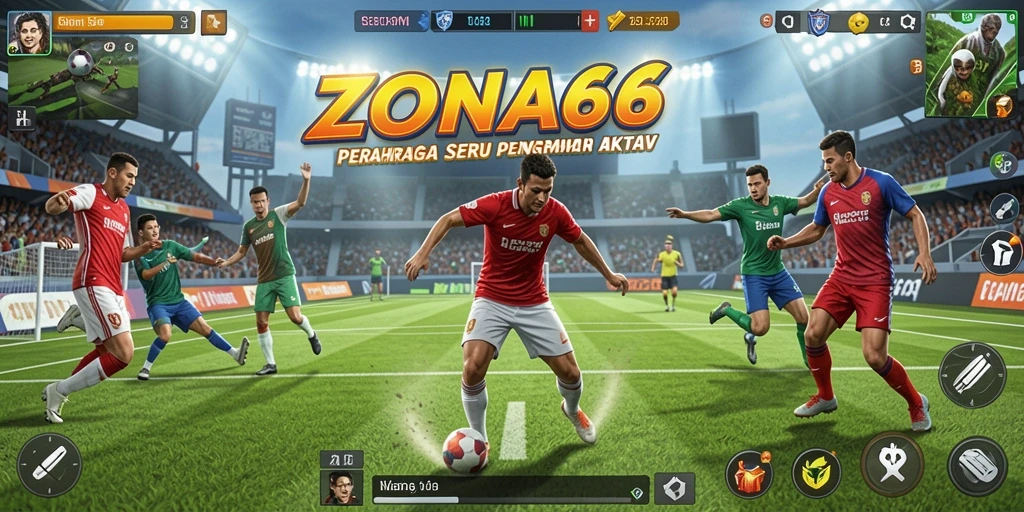 Tangkapan layar dari gameplay olahraga ZONA66 yang seru.